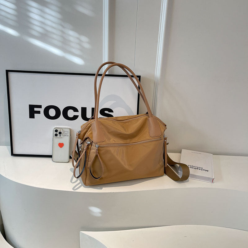 Women's Large Capacity Crossbody Bag – Nylon Bucket Bag for Travel & Everyday Use