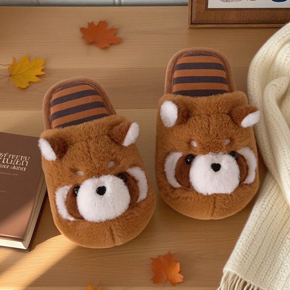 Women's Cartoon Fuzzy Slippers - Warm Plush Indoor House Slippers