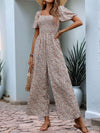 Valentina Ditsy Floral Smocked Square Neck Puff Sleeve Jumpsuit — product view 2