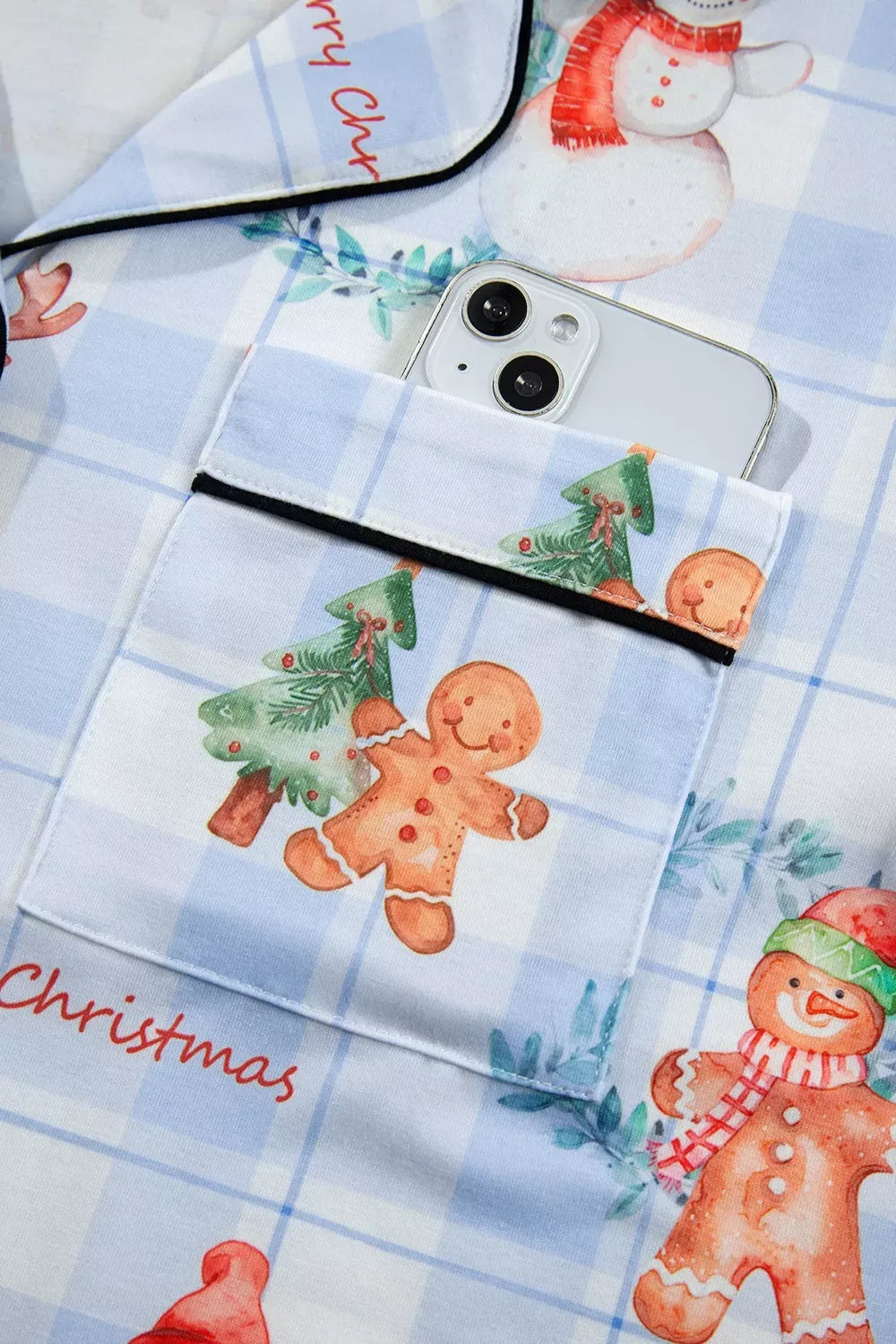 Women's Christmas Plaid Cartoon-Print Pajama Set — photo 6