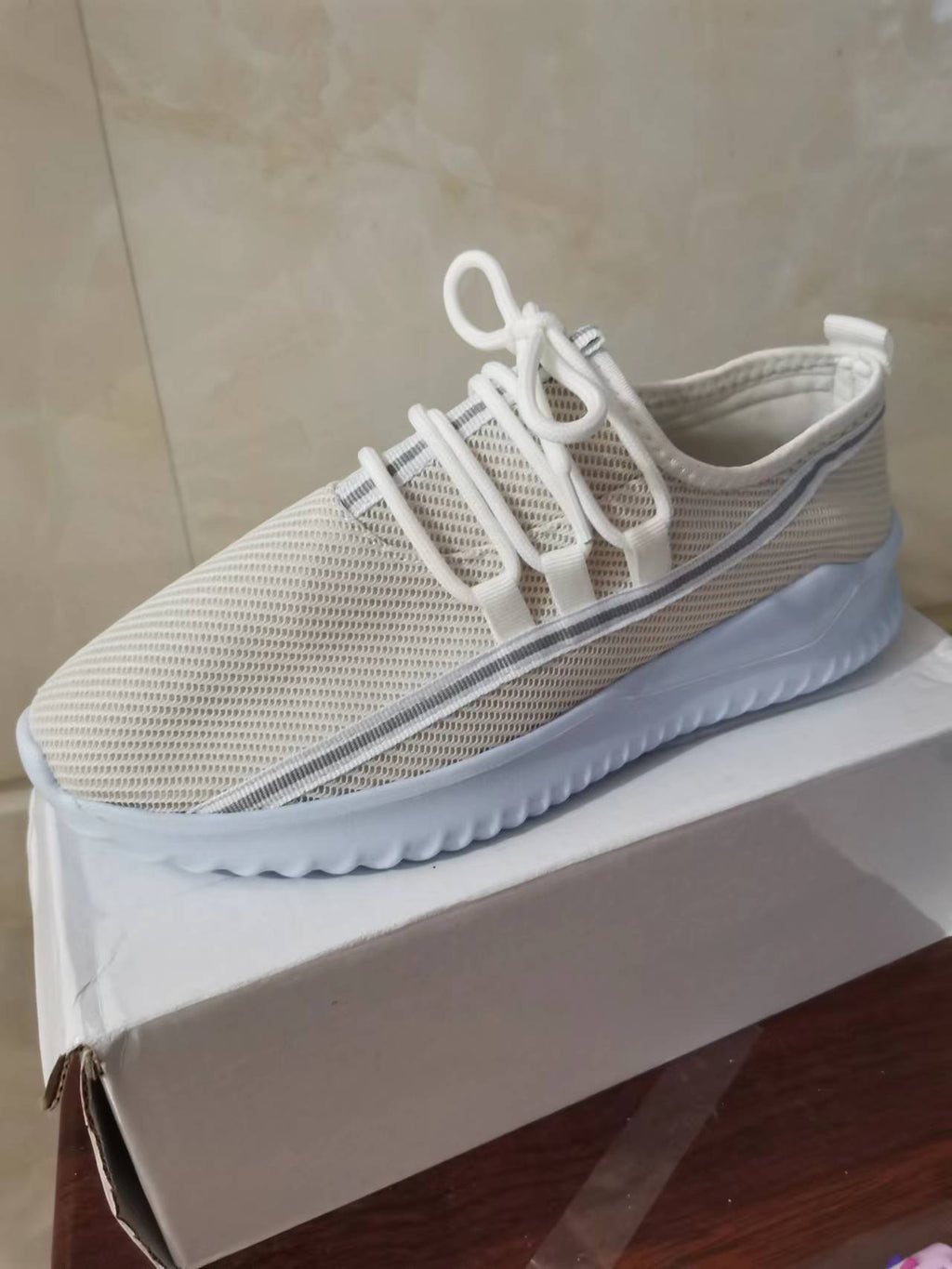 Women's Ribbon Tie Mesh Sneakers | Breathable Flat Sports Shoes