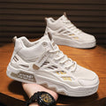 Women's Breathable Mesh High-Top Chunky Sole Sneakers - Korean Fashion Casual Shoes