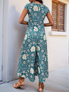 Solene Printed Crewneck Cap Sleeve Wide-Leg Jumpsuit — product view 3