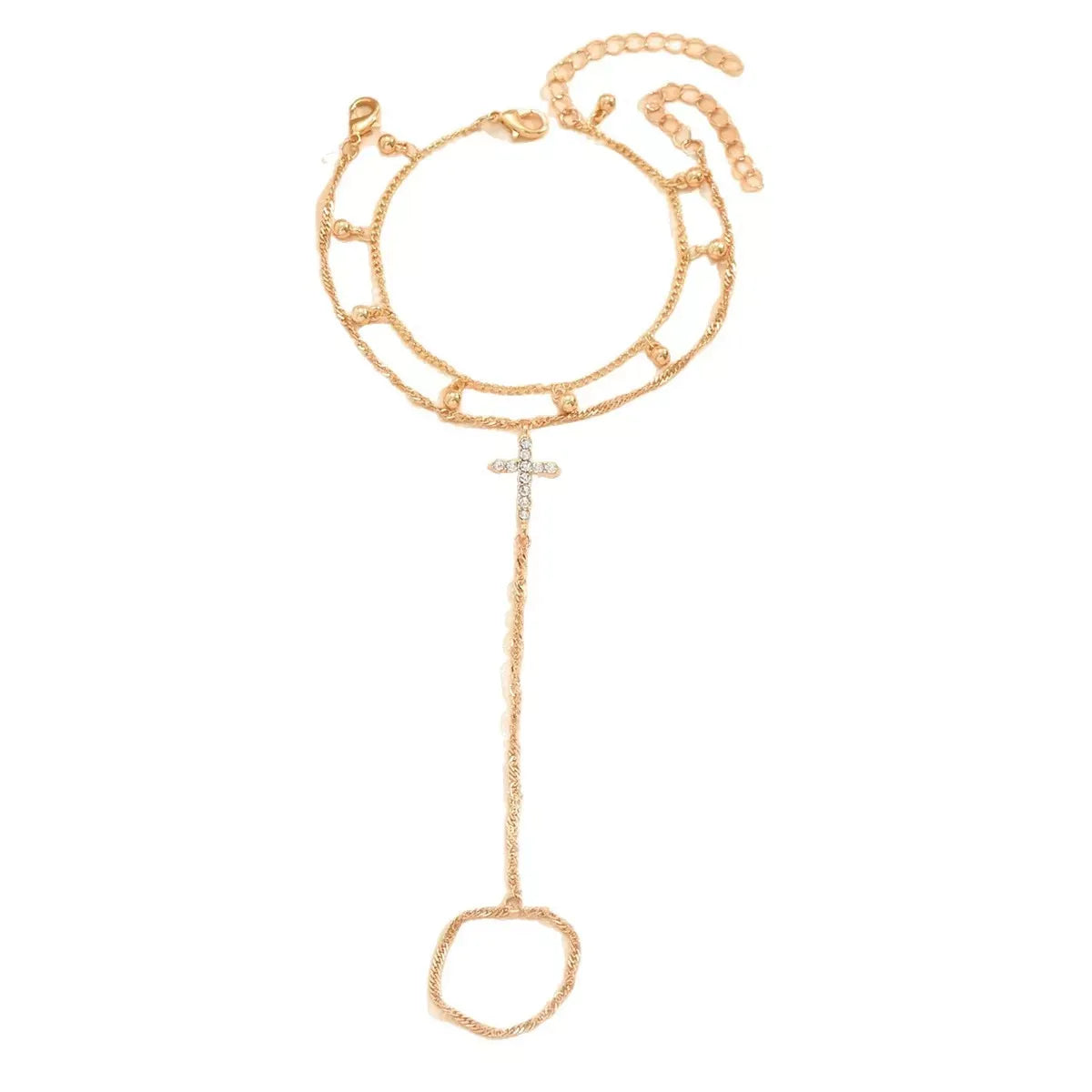 18K Gold-Plated Cross Chain Bracelet — photo 6