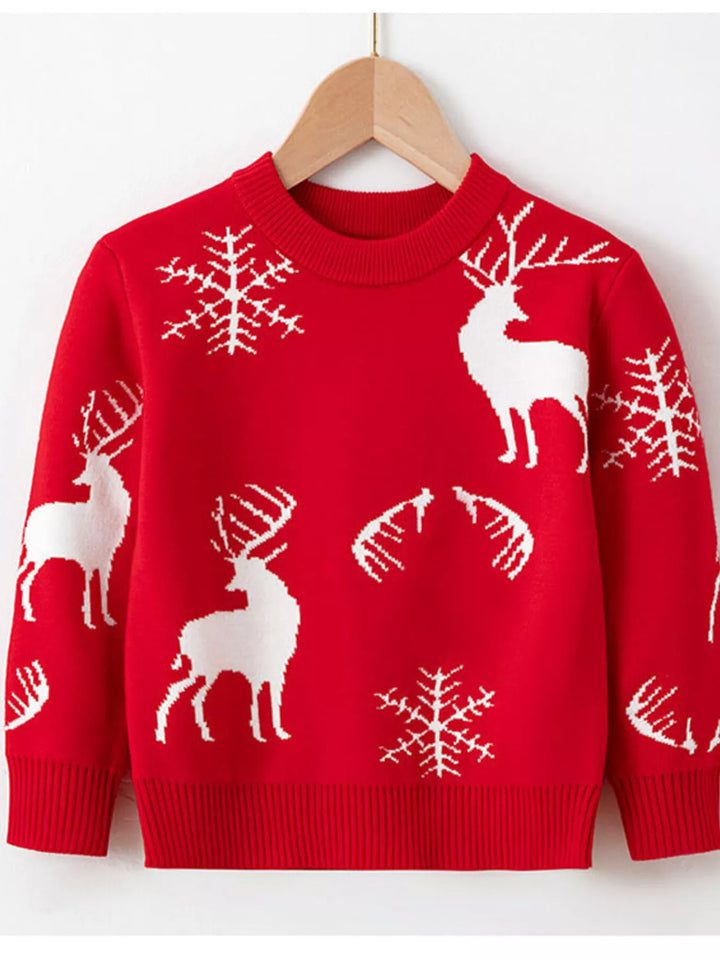 Moonbeam Reindeer & Snowflake Knit Sweater — product view 1
