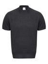 Men's ribbed mock-neck short-sleeve top