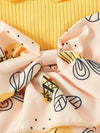 Sunny Days Bee Print Ruffle-Trim One-Piece Bodysuit Dress — product view 3