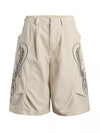 Atelier Script Cotton Cargo Shorts for men
