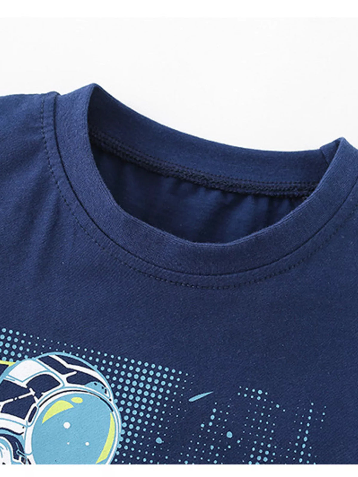 Moonbeam Astronaut Surfing Graphic Crewneck T-Shirt
