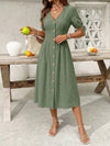 Maren Button-Down Short-Sleeve Midi Dress — product view 11