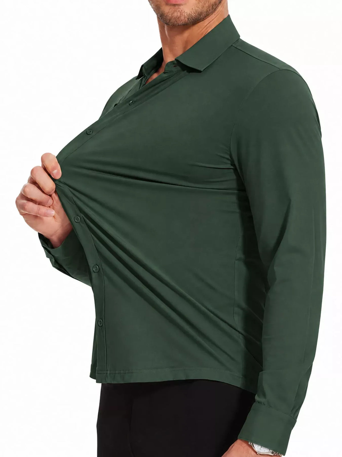 Men's Slim-Fit Stretch Long-Sleeve Shirt — photo 30