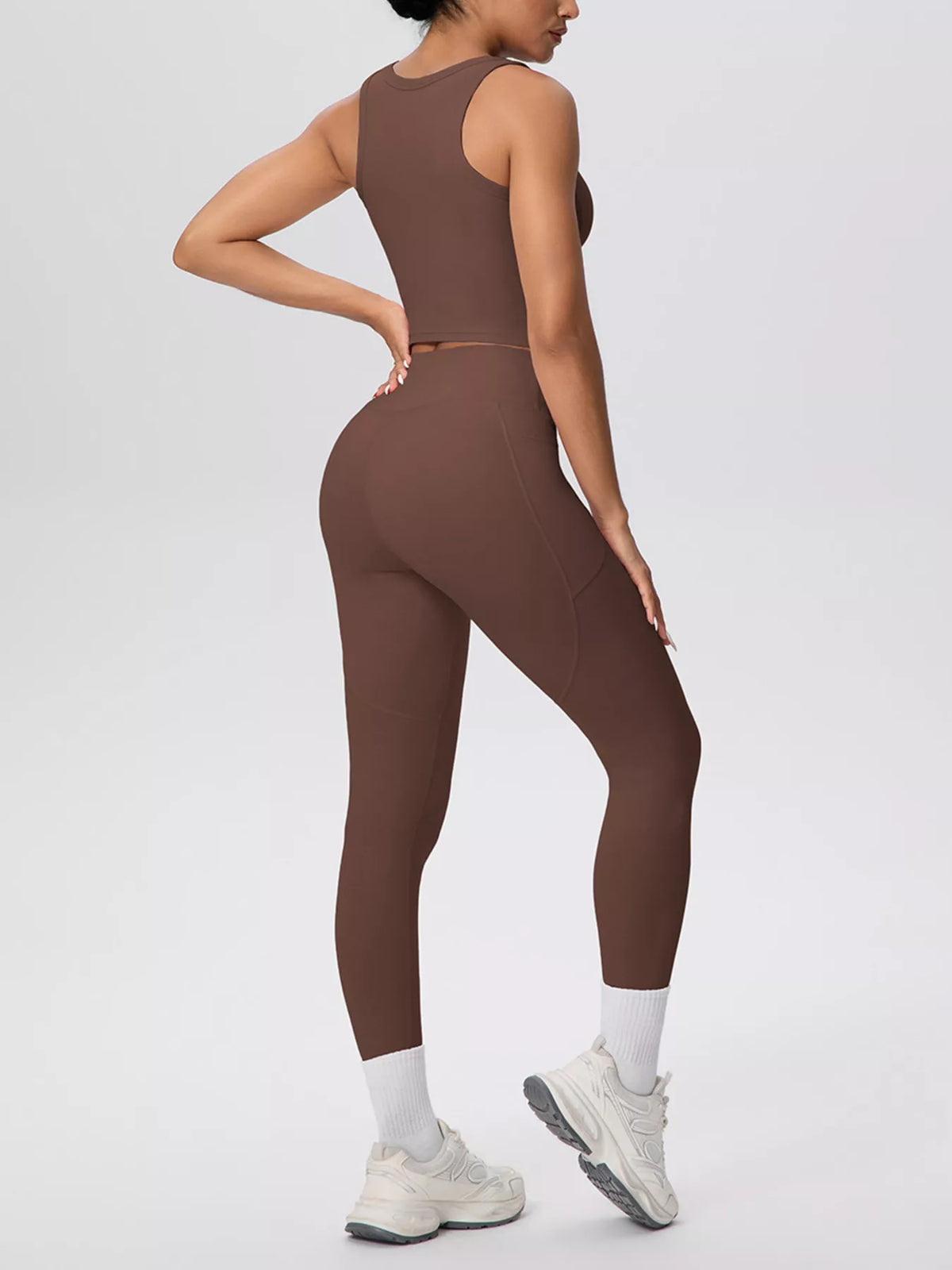 Scoop-Neck Tank & High-Waisted Leggings Set
