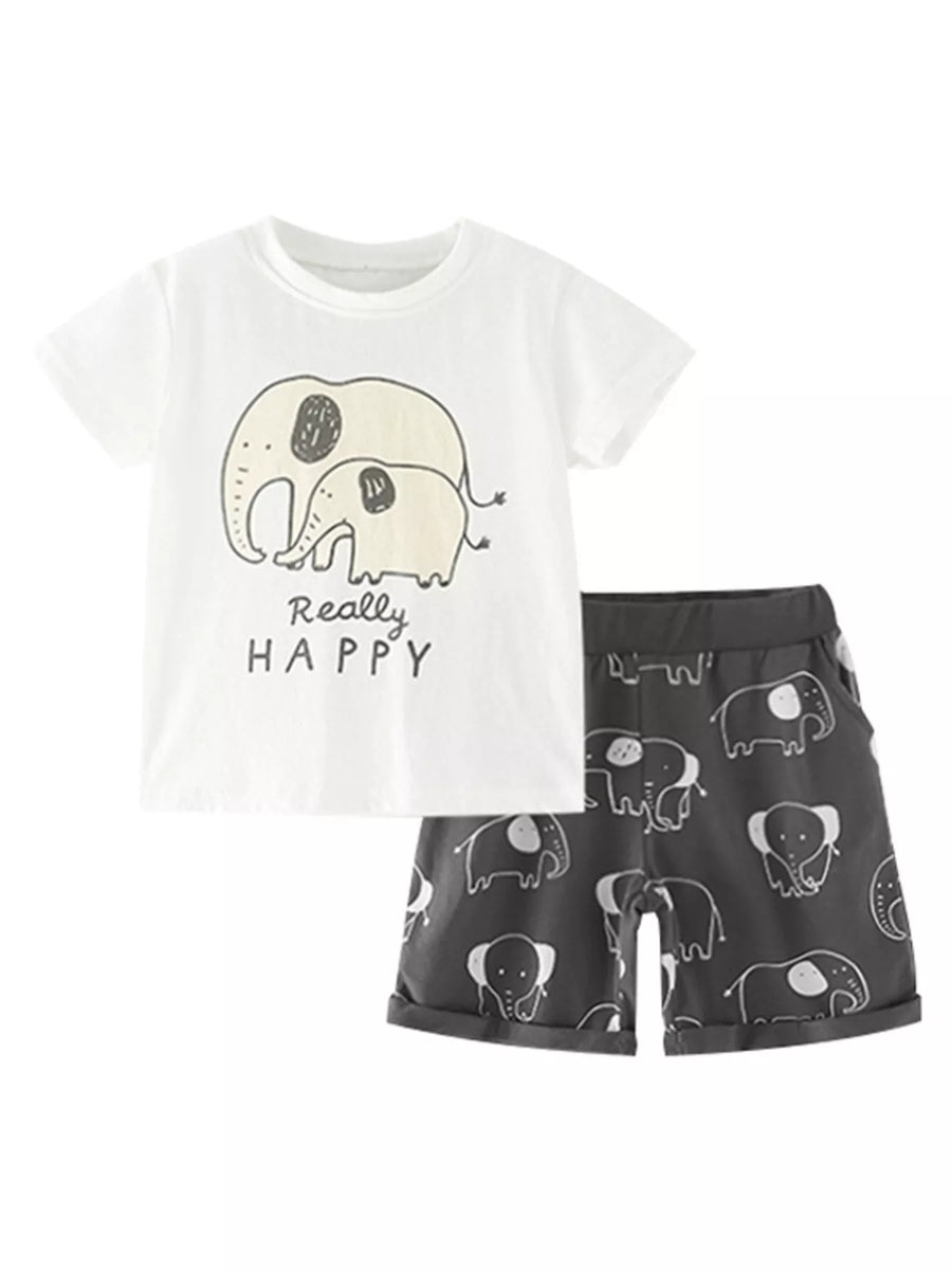 Scout Club Elephant Short-Sleeve T-Shirt and Shorts Set