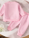 Bluebird Lane Flower Textured Top and Pants Set — product view 2