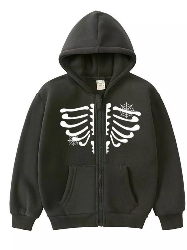 Wildwood Halloween Skeleton Zip-Up Hoodie — product view 1