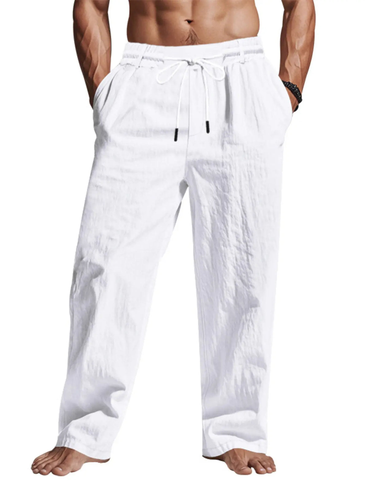 Men's Relaxed Drawstring Pants with Pockets — photo 15