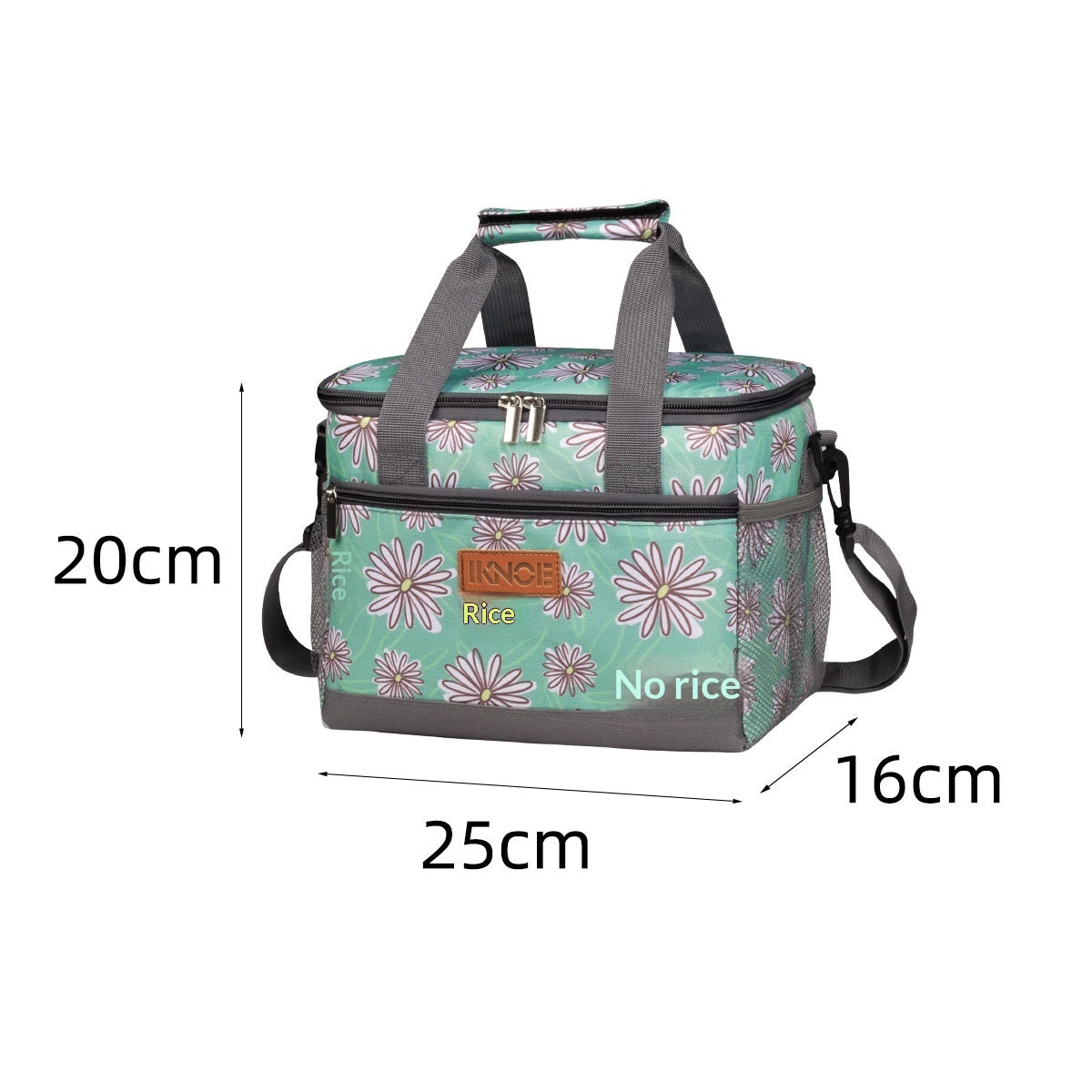 Insulated Tote Bag - Foldable Oxford Fabric Cooler Lunch Bag for Women