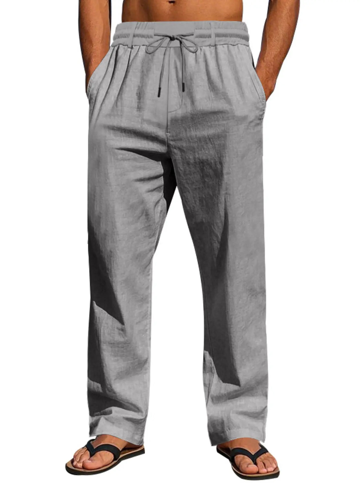 Men's Relaxed Drawstring Pants with Pockets — photo 8