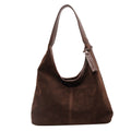 Women's Large-Capacity Tote Bag – Minimalist PU Leather Bucket Bag with Patchwork Detail