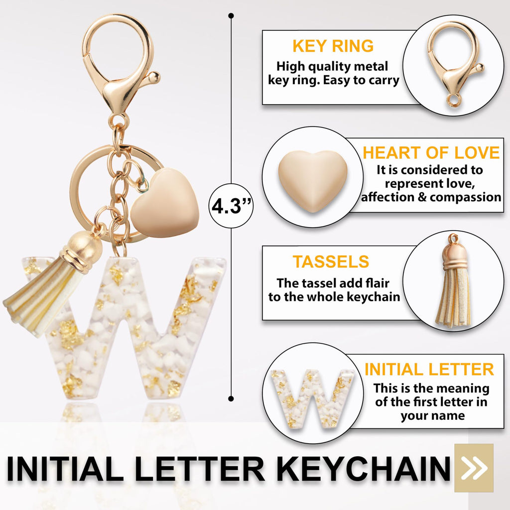Personalized Heart Shell Letter Pendant Necklace with Tassel - A-Z Initial Charm
