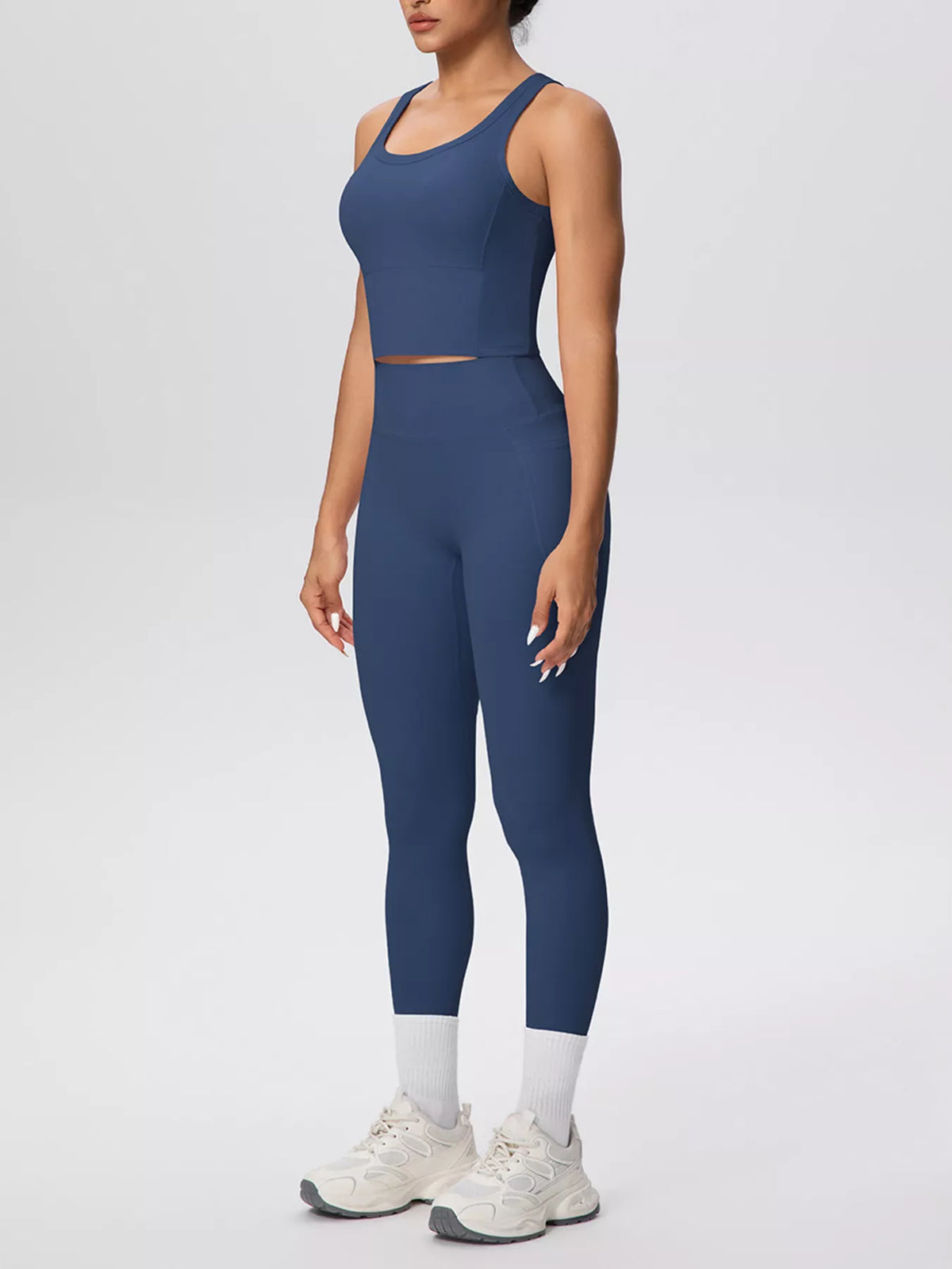 Scoop-Neck Tank & High-Waisted Leggings Set