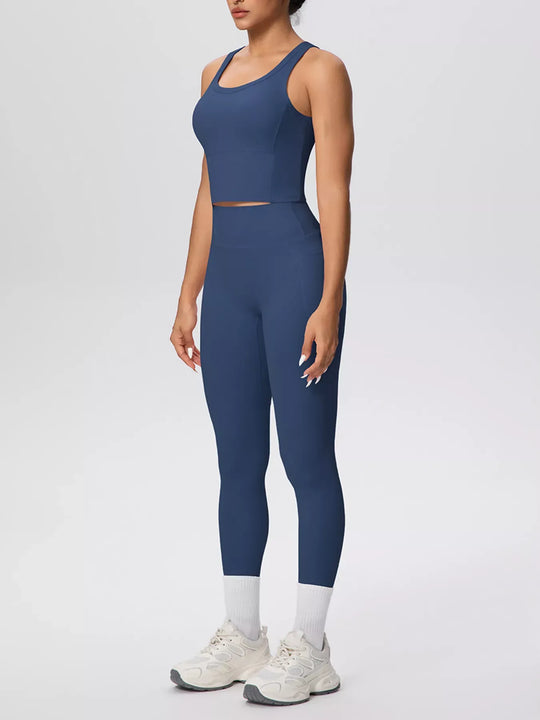 Another view: Scoop Neck Tank and High-Waisted Leggings Set