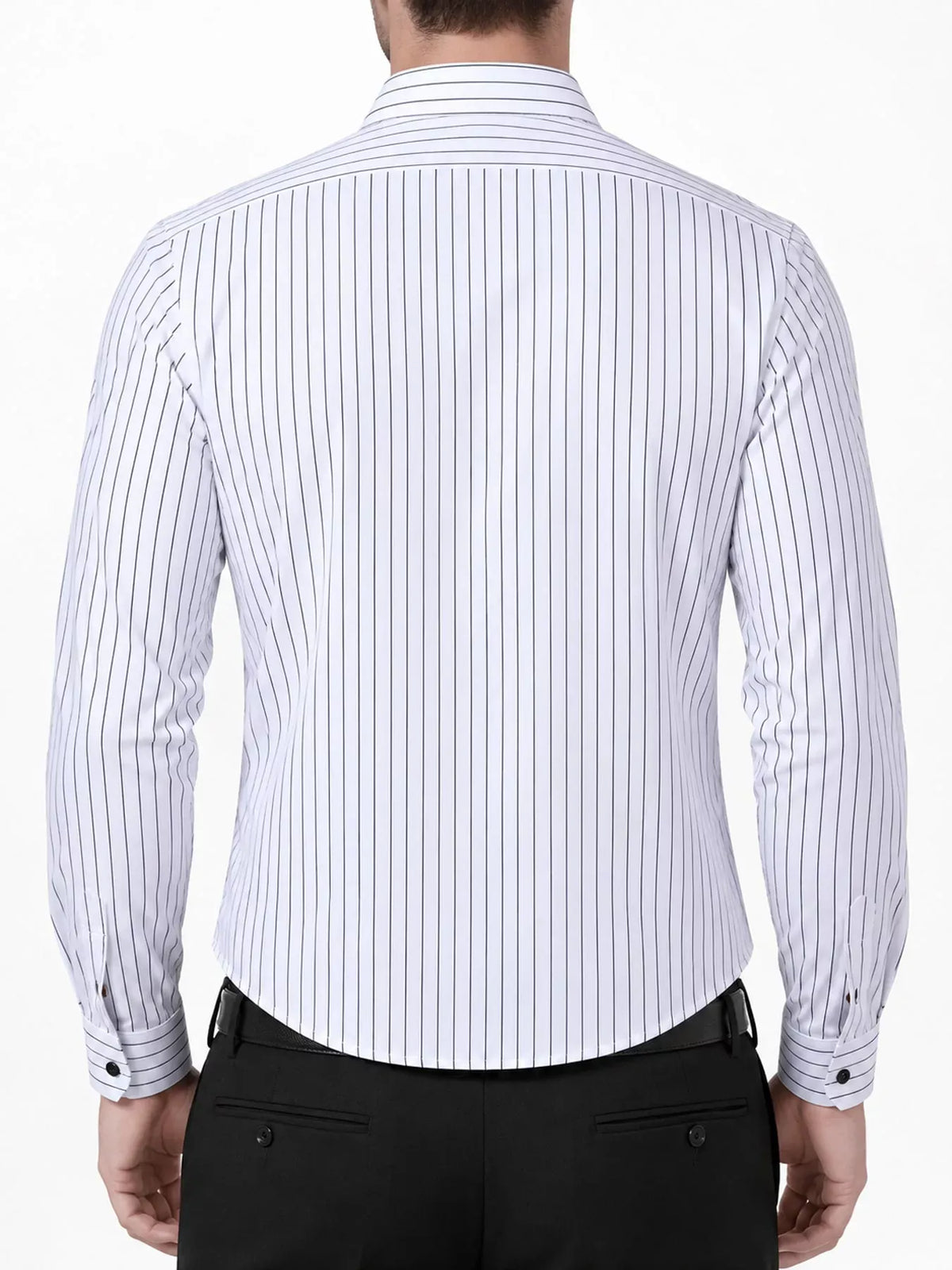 Men's Striped Stretch Long-Sleeve Dress Shirt — photo 3