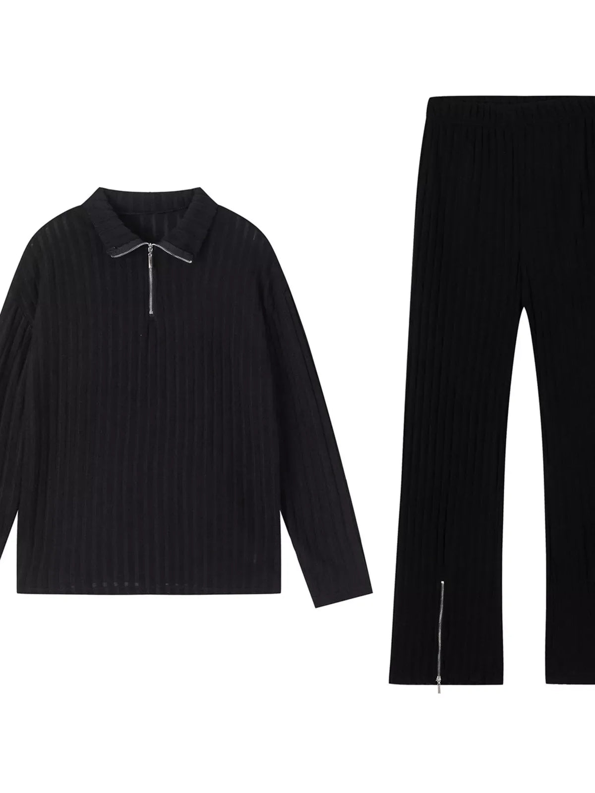 Women's Ribbed Knit Top & Pants Set — photo 16