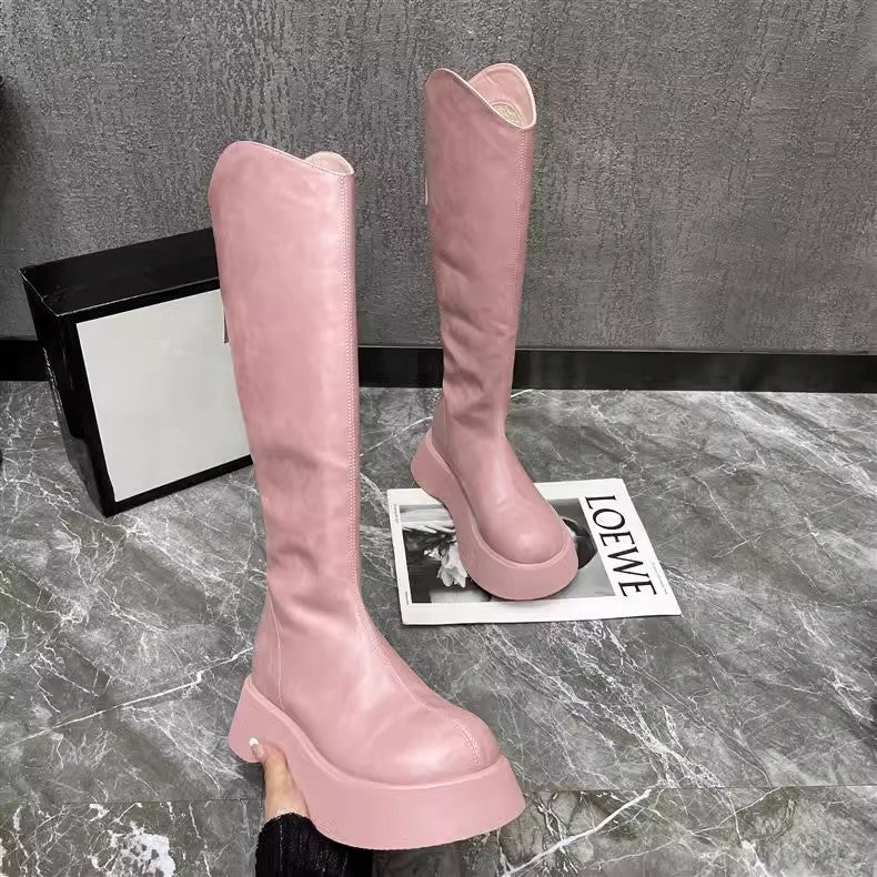 Chunky-Sole Over-the-Knee Boots