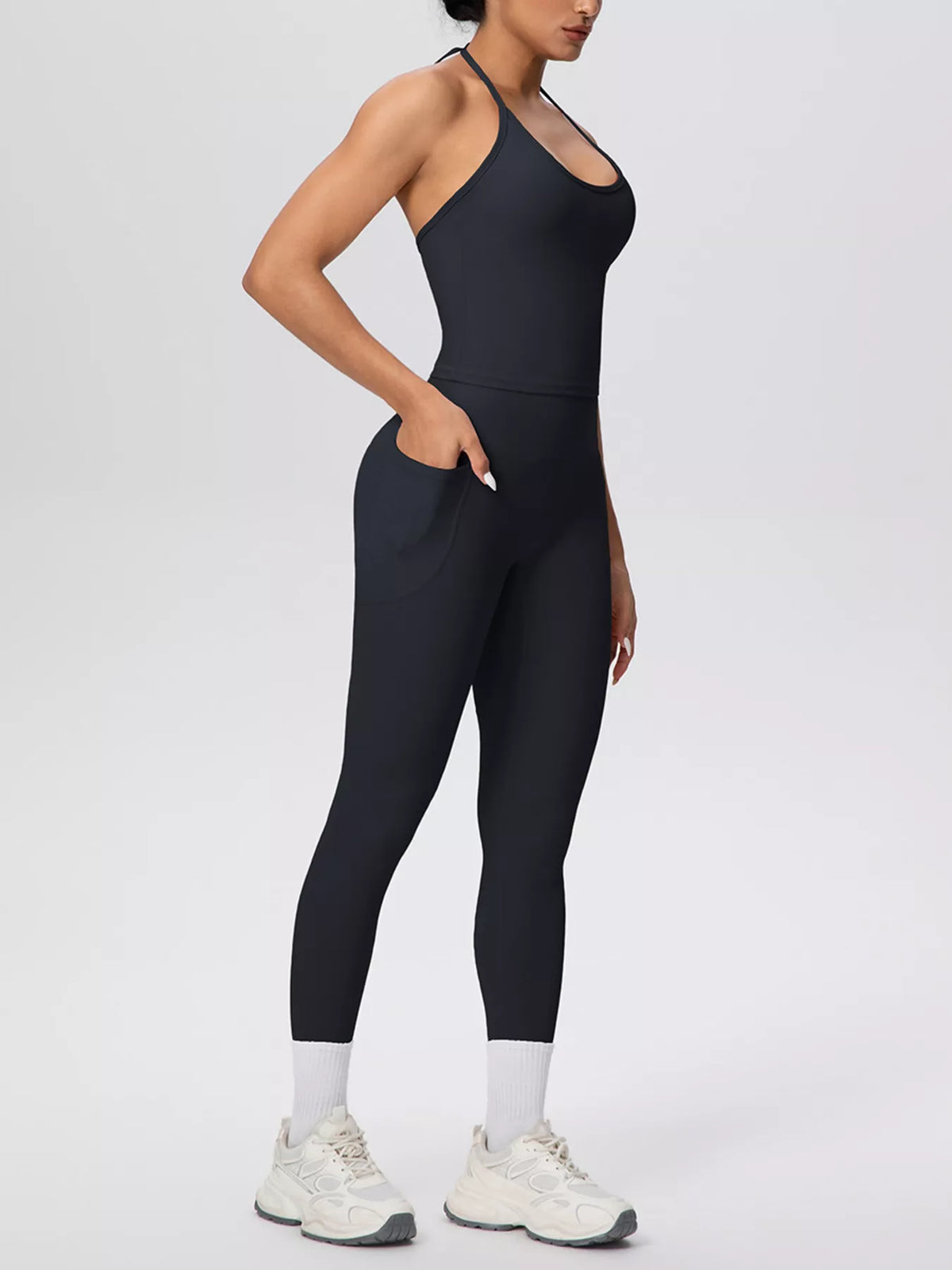 Halter Cami & High-Waisted Leggings Set