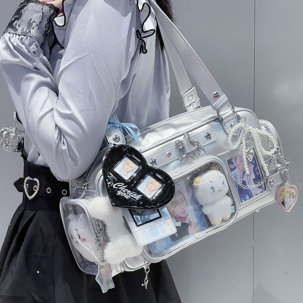 Women's PU Leather Crossbody Bag with Chain Strap & Card Holder – Streetwear Mini Shoulder Bag