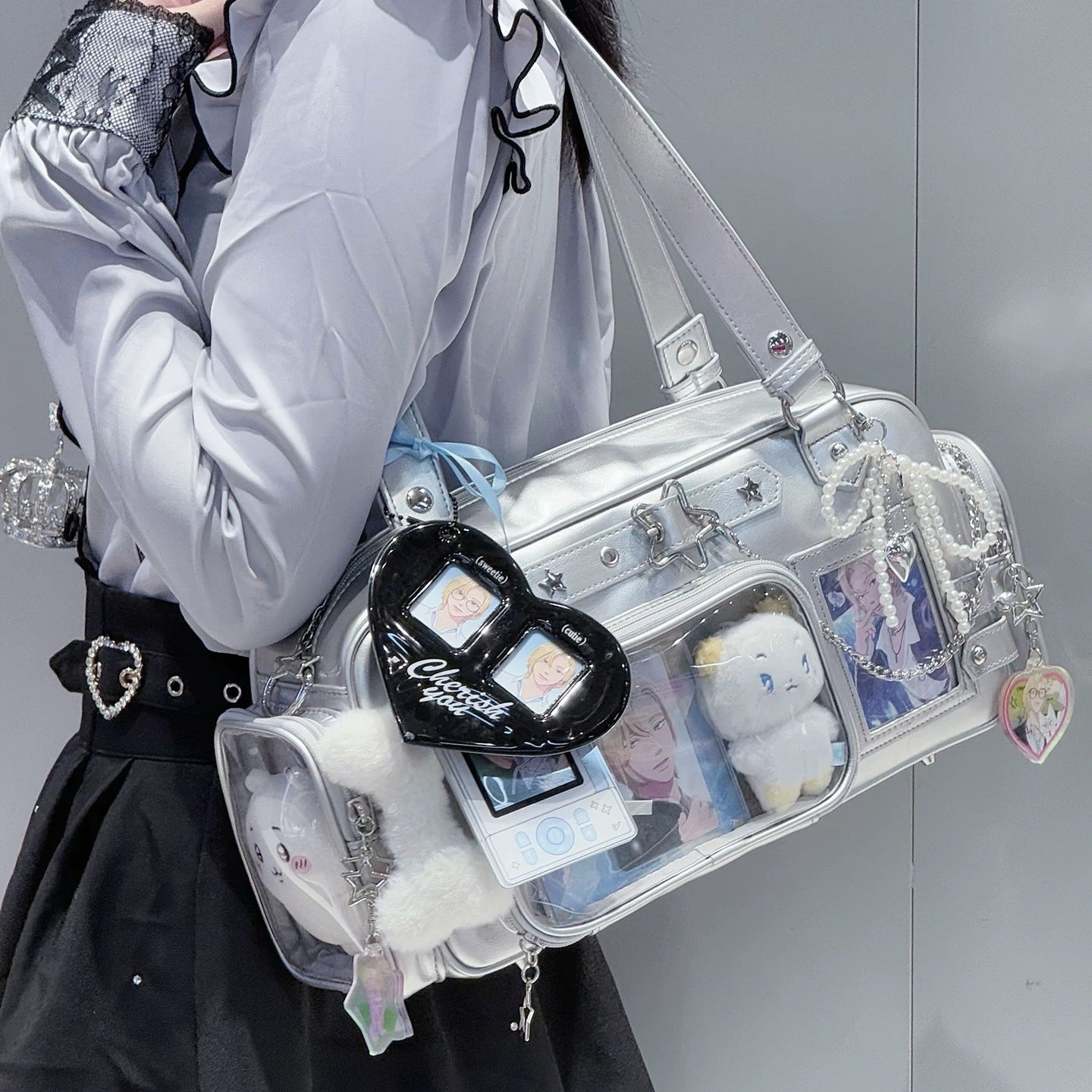 Women's PU Leather Crossbody Bag with Chain Strap & Card Holder – Streetwear Mini Shoulder Bag