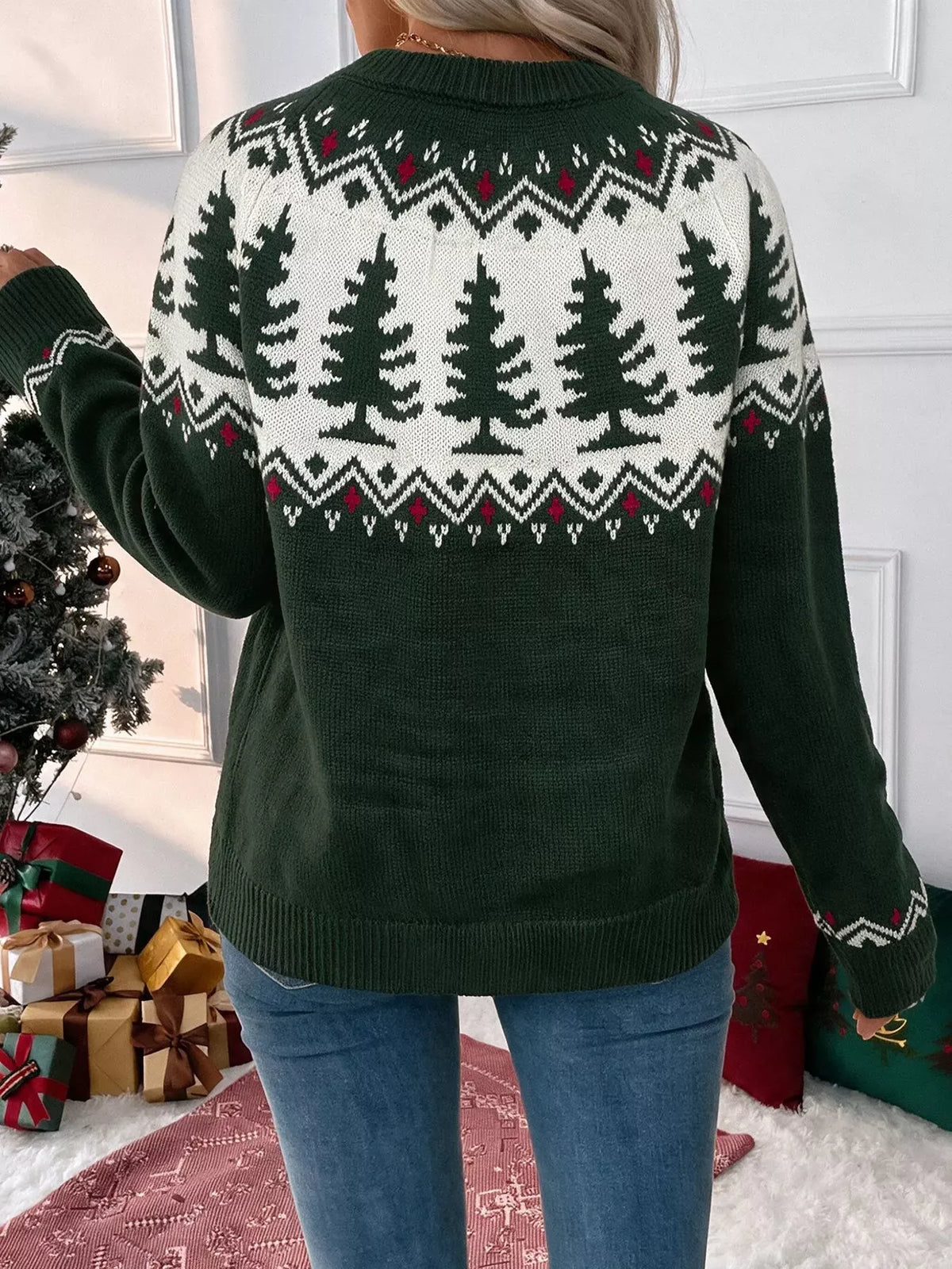 Christmas Tree Round-Neck Sweater — photo 7