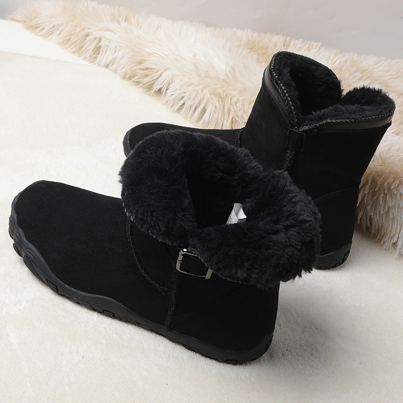 Leather Anti-Slip Five-Finger Shoes for Couples | Unisex Slip-On High-Top
