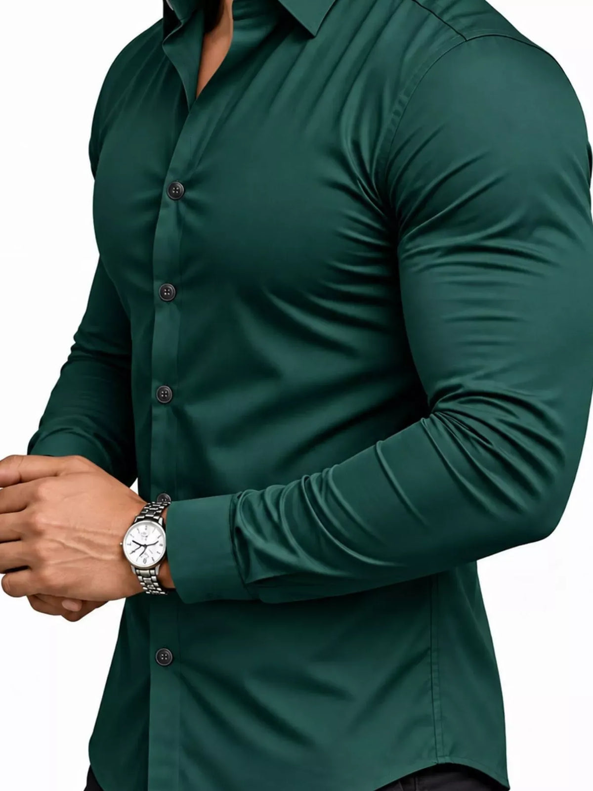 Men's Slim-Fit Long-Sleeve Button-Down Shirt — photo 14