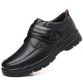 Premium British Leather Slip-On Casual Shoes for Men - Full Grain Cowhide with Soft Rubber Sole