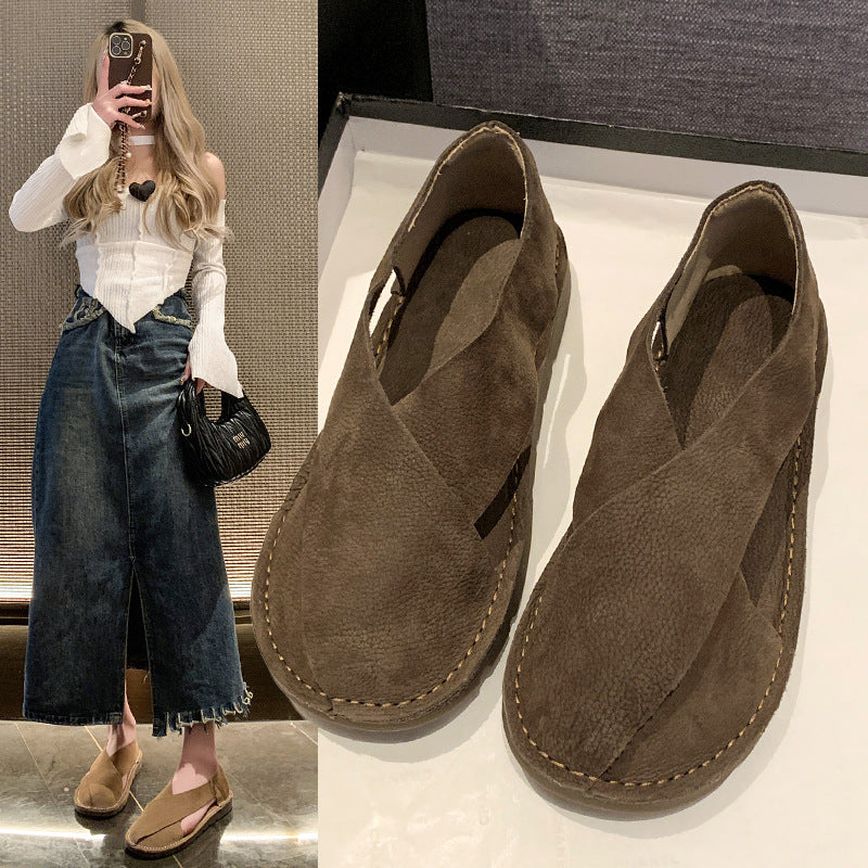 Women's Slip-On Roman Fisherman Sandals | Round Toe Retro Sandals