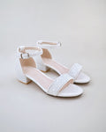 Rock Glitter Low Block Heel Girls Sandals