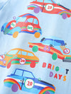 Little Orbit Car Print Crewneck Short-Sleeve T-Shirt — product view 3