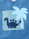 Meadow Days Dinosaur Print T-Shirt & Striped Shorts Set — product view 6