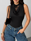 Elara Lace Panel Cowl Neck Sleeveless Bodysuit — product view 5