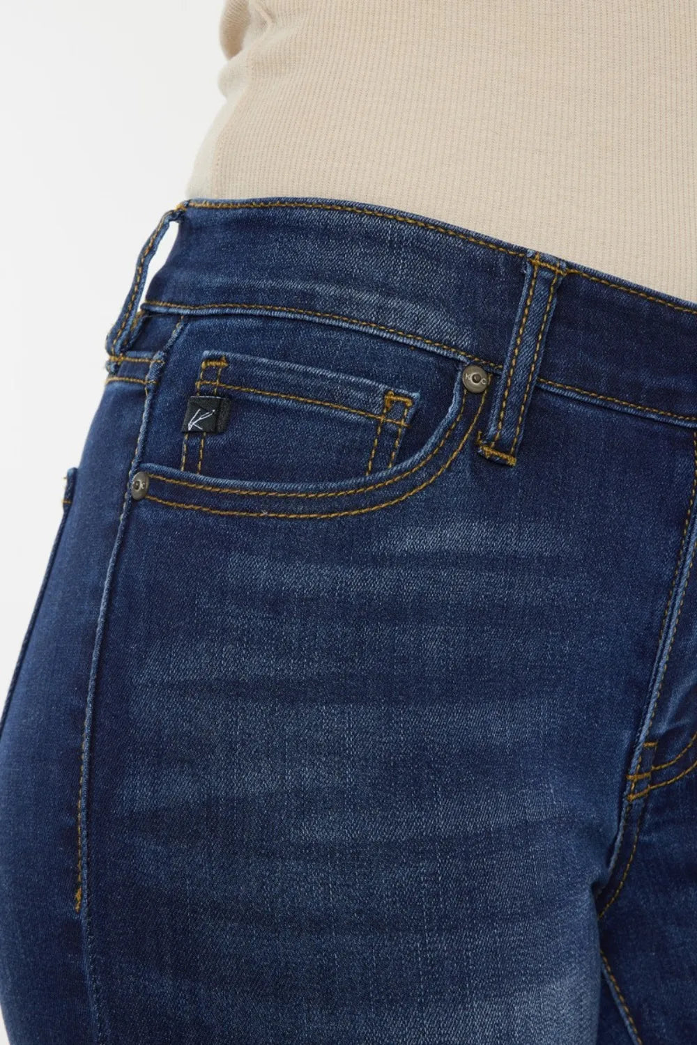 Kancan Mid Rise Gradient Wash Skinny Jeans