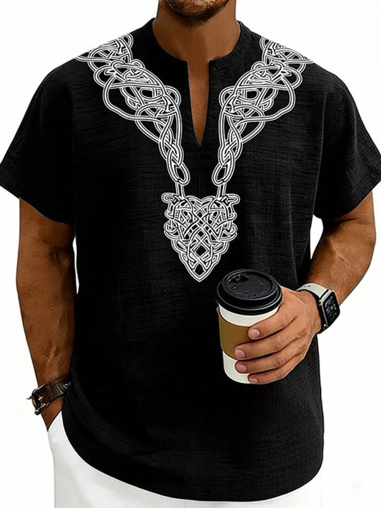 Another view: Nomad Embroidered Notch-Neck Shirt