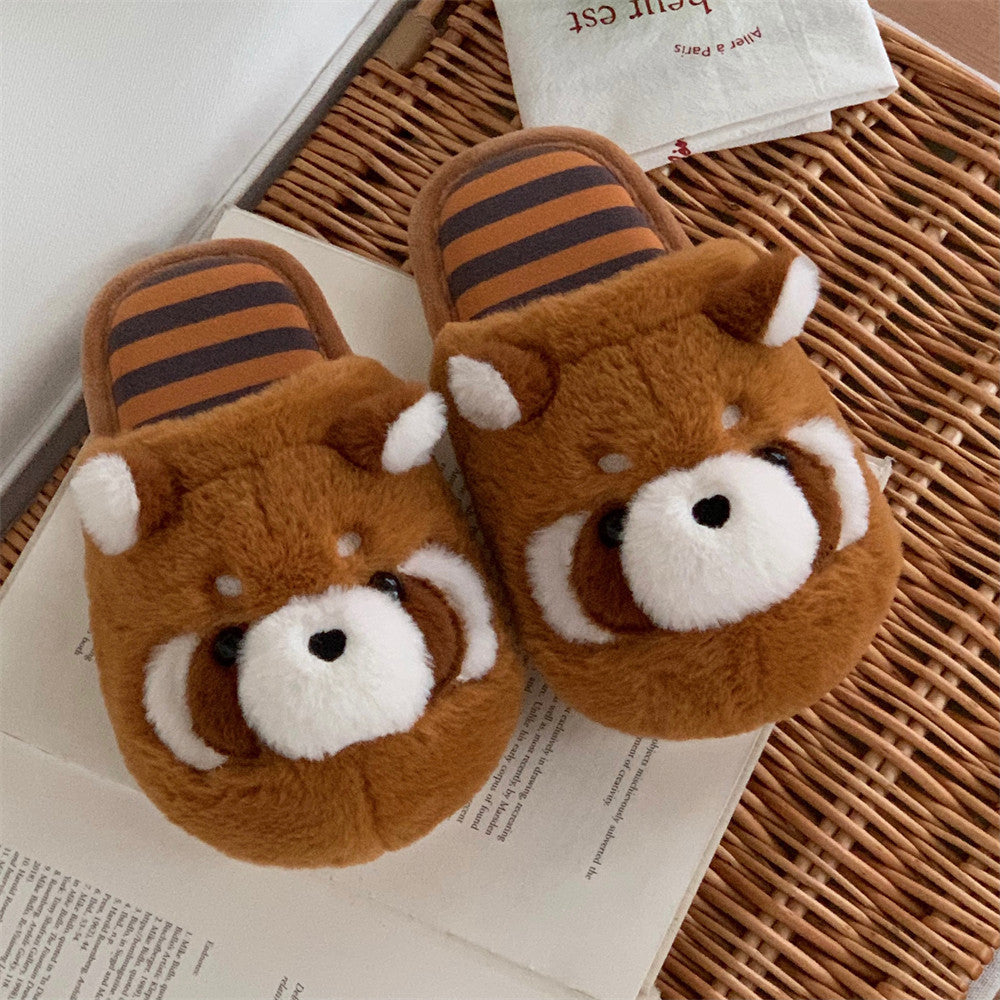 Women's Cartoon Fuzzy Slippers - Warm Plush Indoor House Slippers