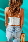 Women's sleeveless lace cropped camisole
