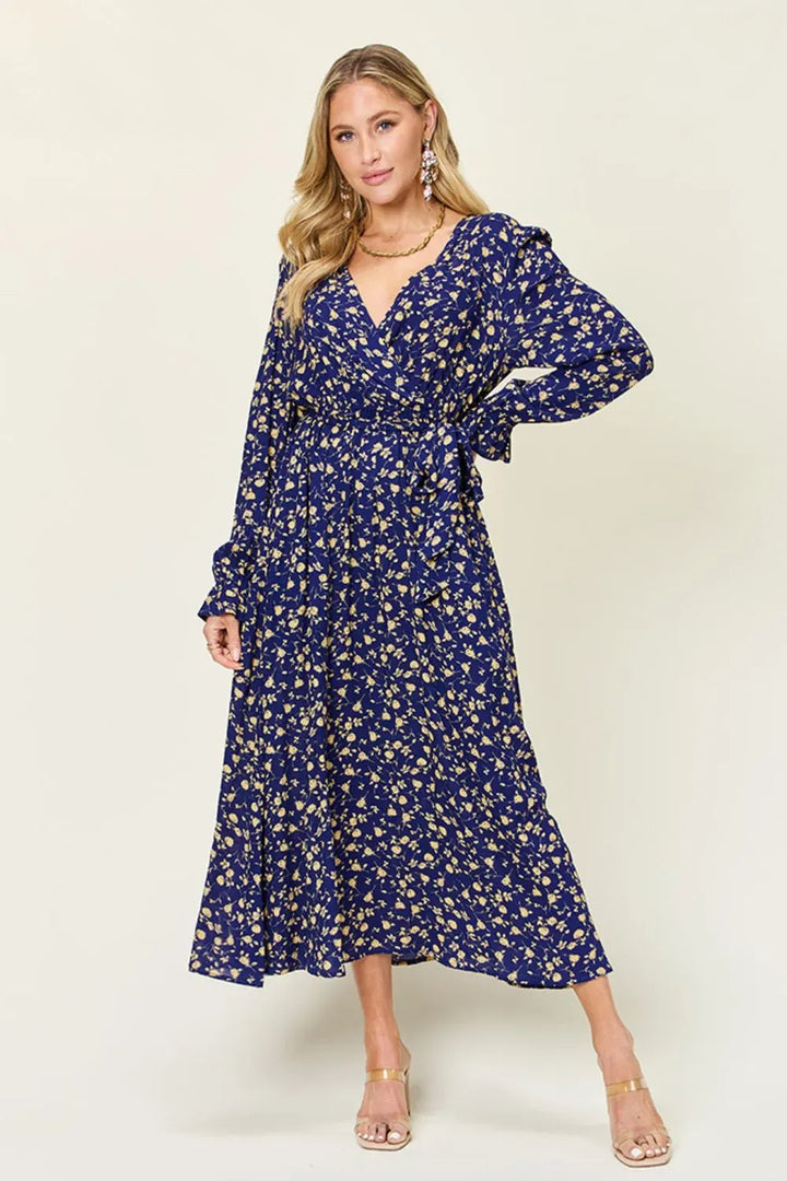 Double Take Tie-Back Flounce-Sleeve Dress – Regular & Plus Sizes