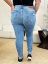 Judy Blue Addison Mid-Rise Destroy & Cuff Skinny Jeans — product view 3