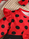 Adventure Club Ladybug Print Ruffle-Trim Top and Pants Set — product view 3