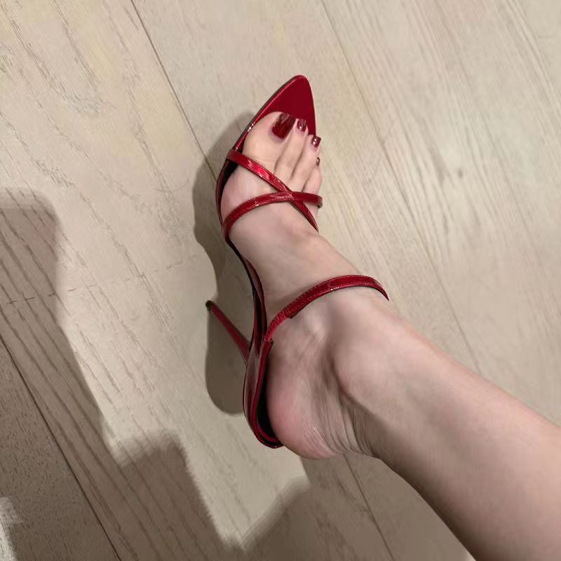Women's Luxury Pointed-Toe Slide Sandals | European Style High Heel Slides | Sarah Express