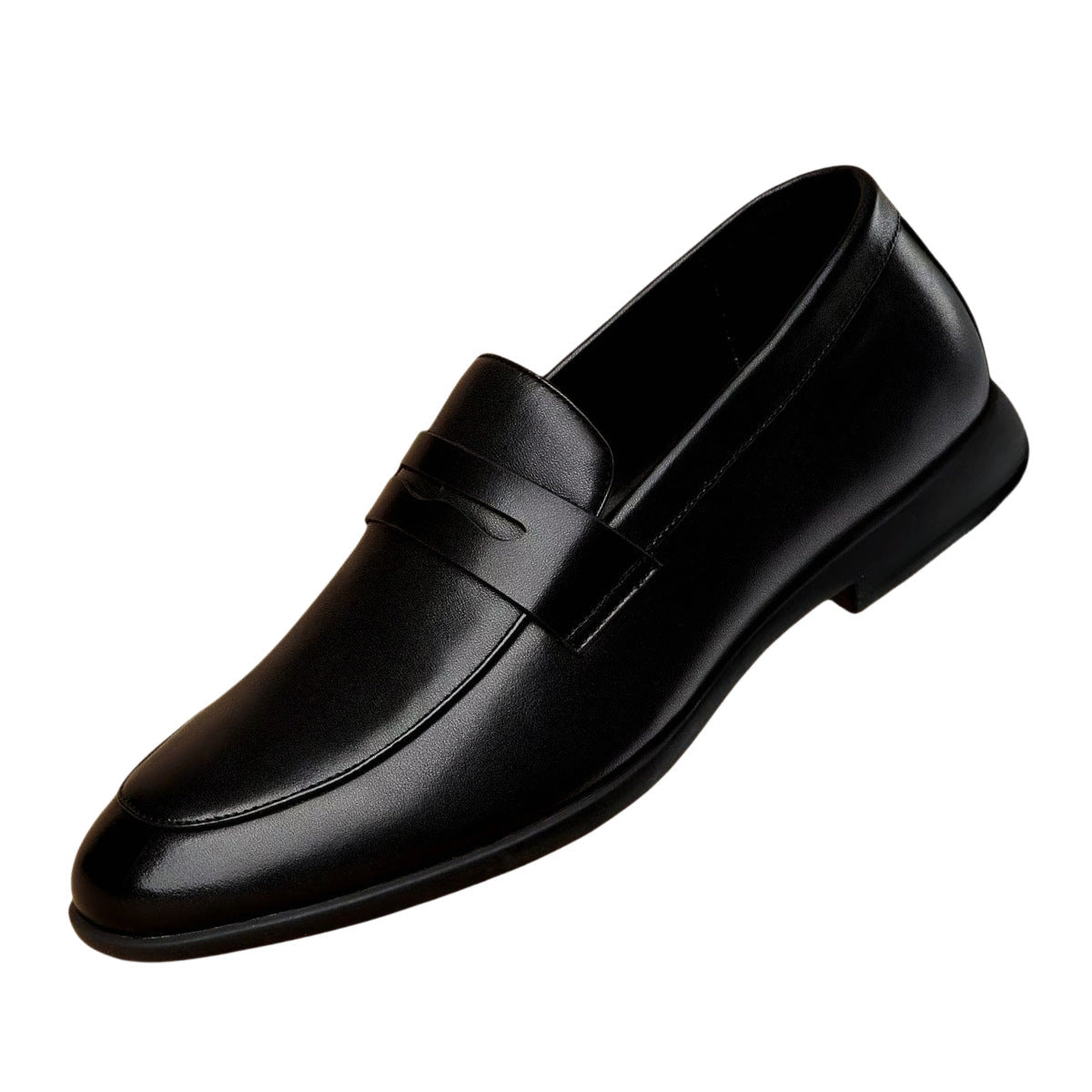 Men's Casual Breathable PU Leather Loafers | Soft Sole Round Toe Slip-On Shoes